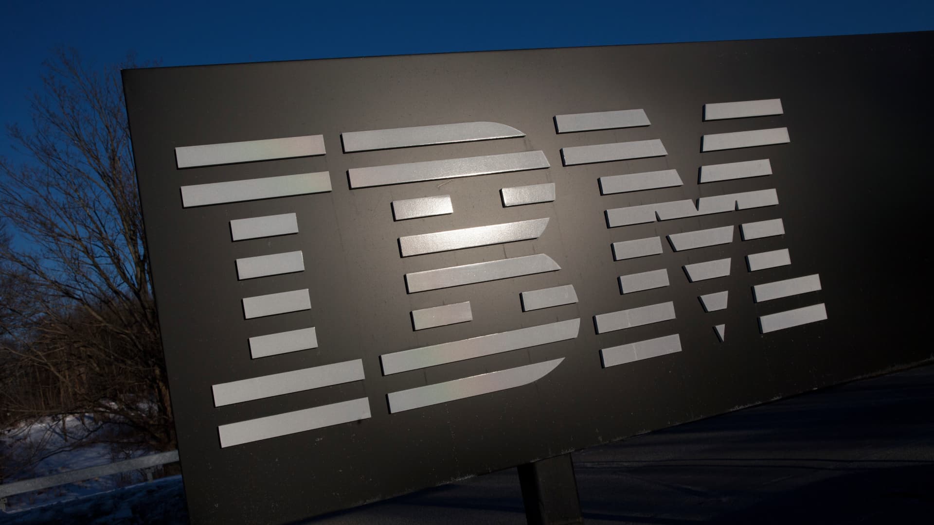 IBM logo on building