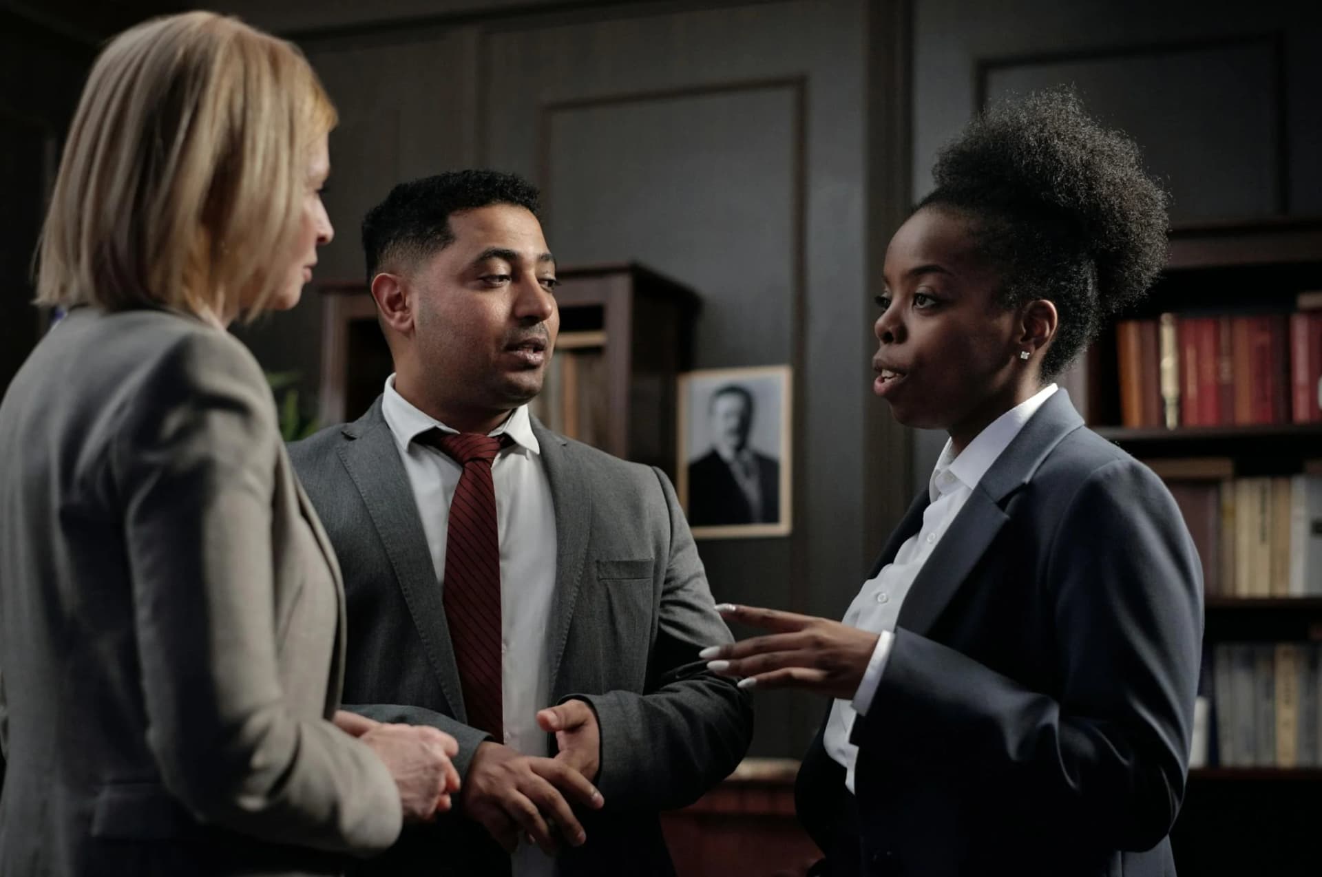 lawyers discussing