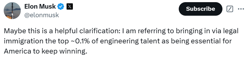 Elon Musk Tweet
